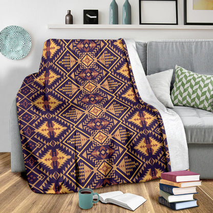 Aztec Pattern Print Design 09 Premium Blanket