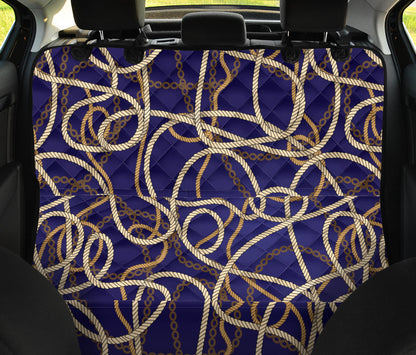 Rope Pattern Print Design A01 Rear Dog Car Seat Cover Hammock