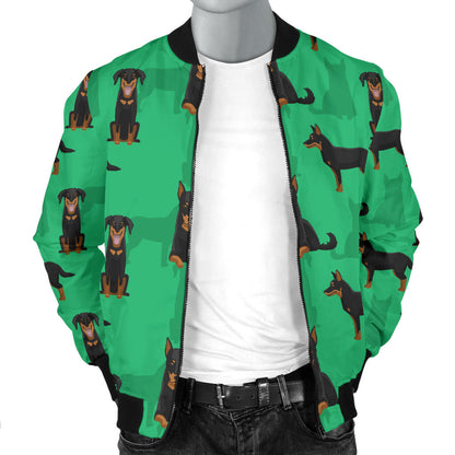 Beauceron Pattern Print Design 01 Men Bomber Jacket