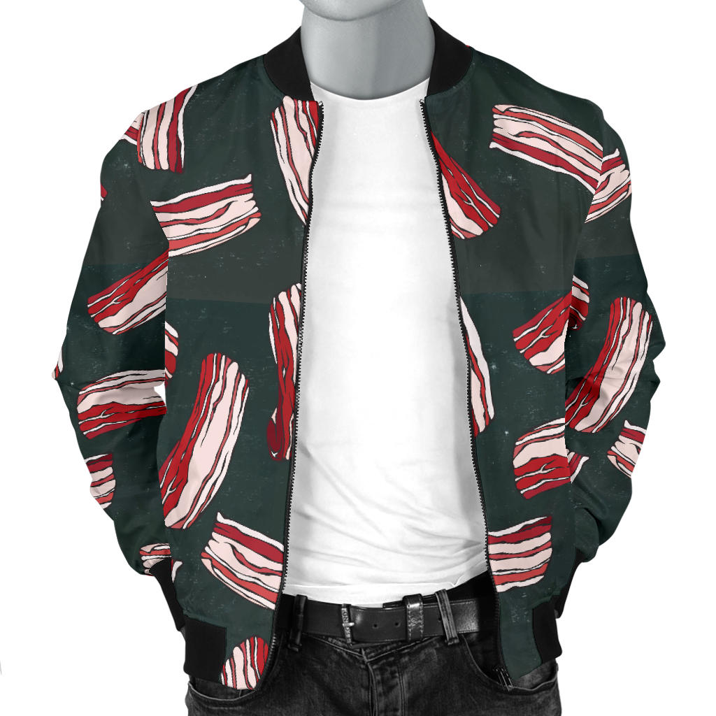 Bacon Pattern Print Design 02 Men Bomber Jacket