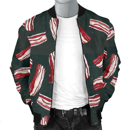 Bacon Pattern Print Design 02 Men Bomber Jacket