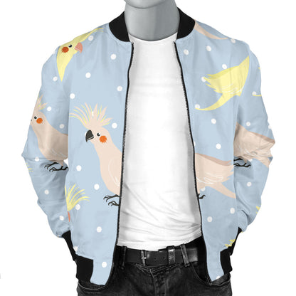 Cockatiel Pattern Print Design 03 Men Bomber Jacket