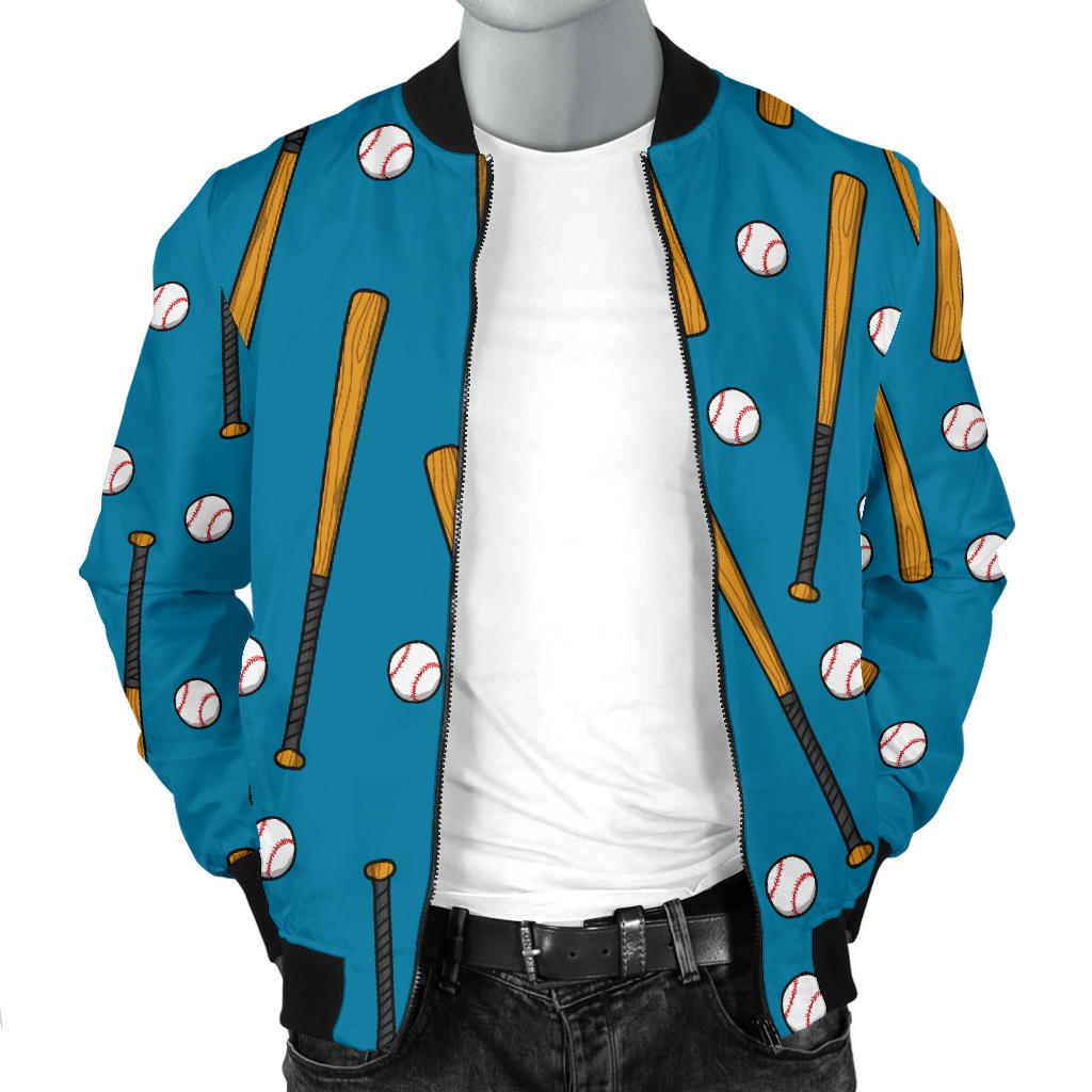 Baseball Pattern Print Design 01 Men Bomber Jacket
