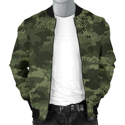 Army Camouflage Pattern Print Design 02 Men Bomber Jacket