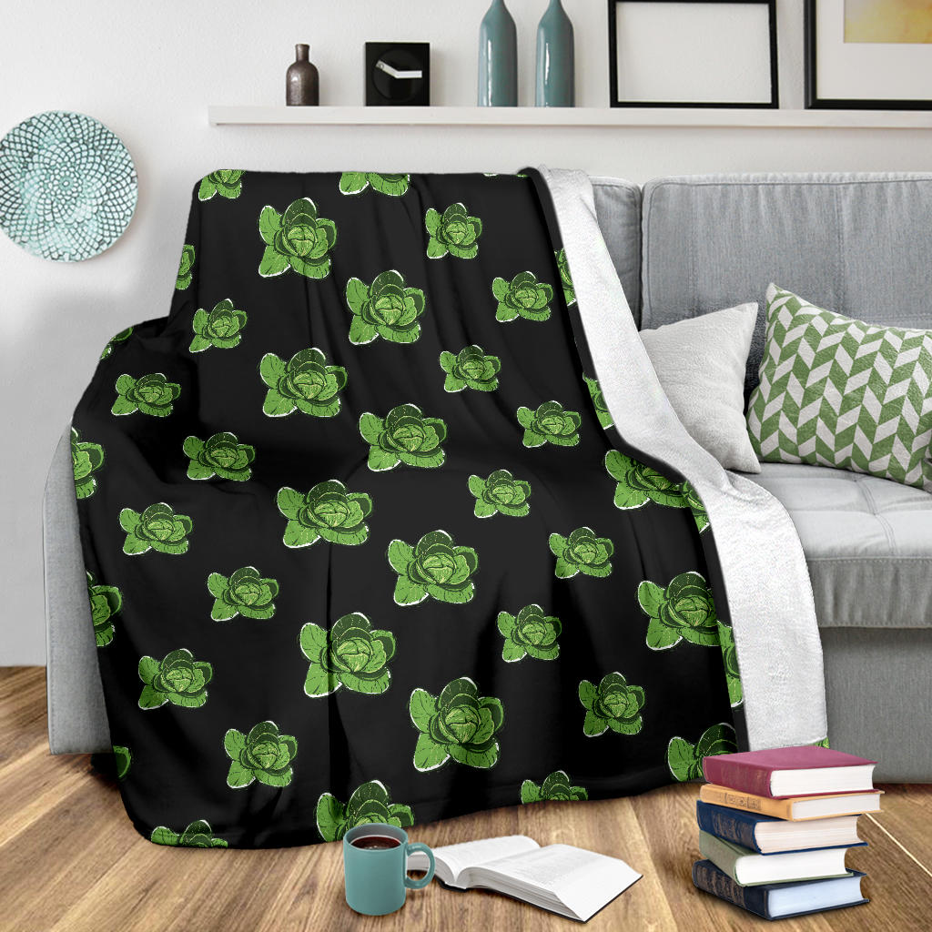 Cabbage Pattern Print Design 03 Premium Blanket