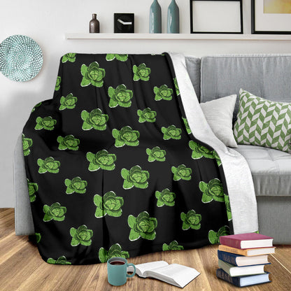 Cabbage Pattern Print Design 03 Premium Blanket