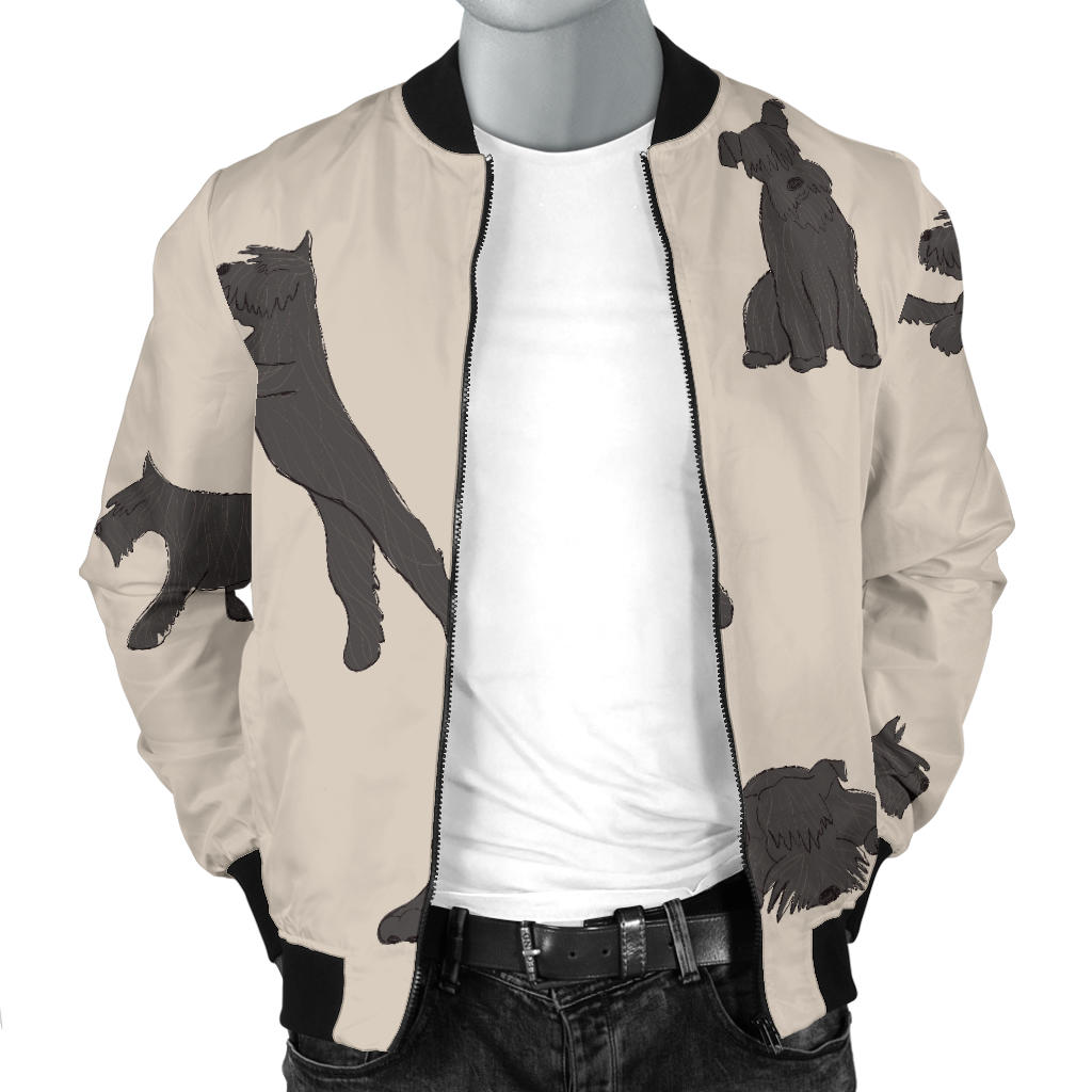 Schnauzers Pattern Print Design A06 Men Bomber Jacket