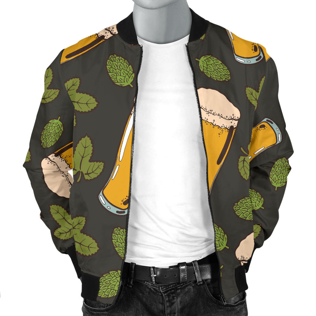 Beer Iris Pattern Print Design 02 Men Bomber Jacket