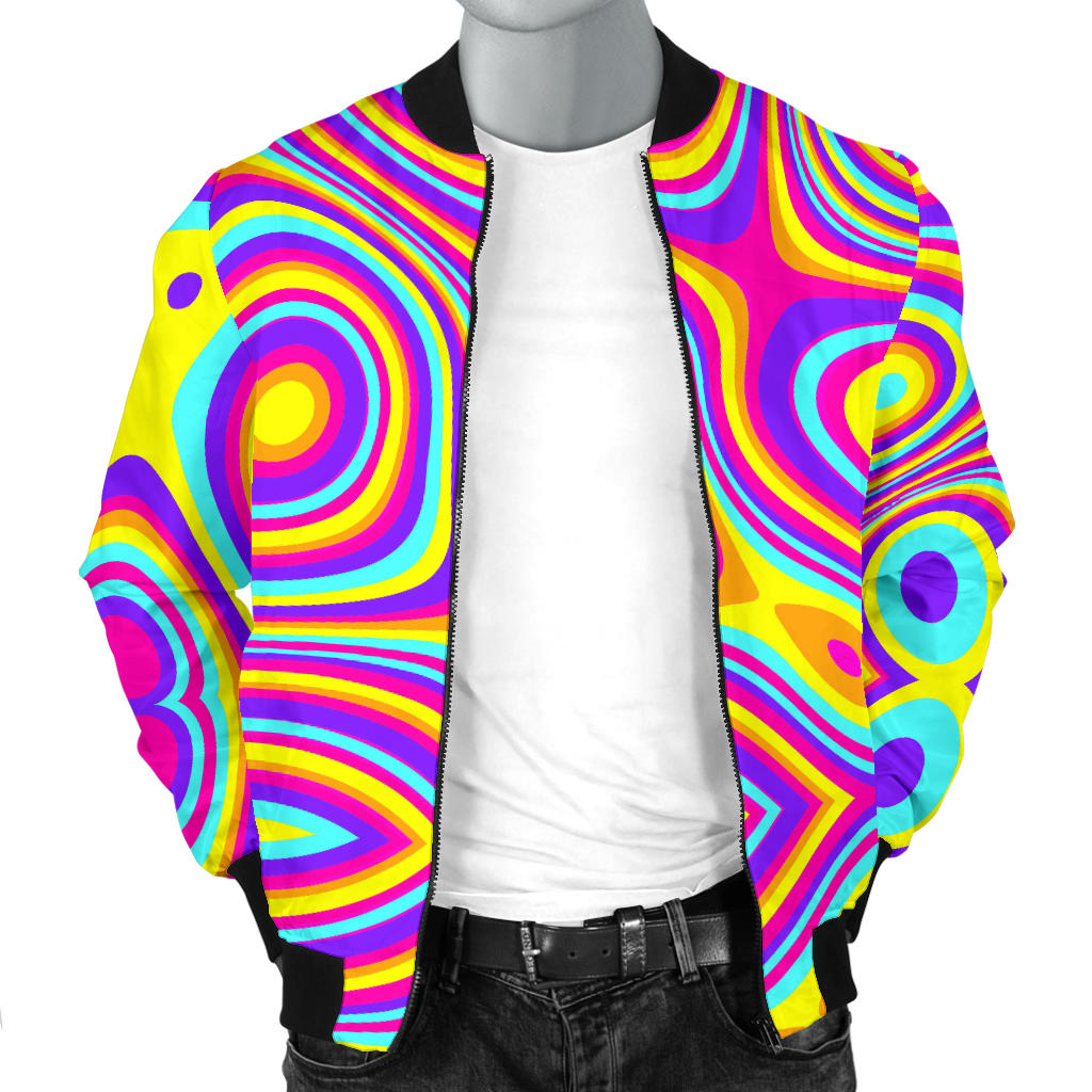 Liquid Pattern Print Design 06 Men Bomber Jacket