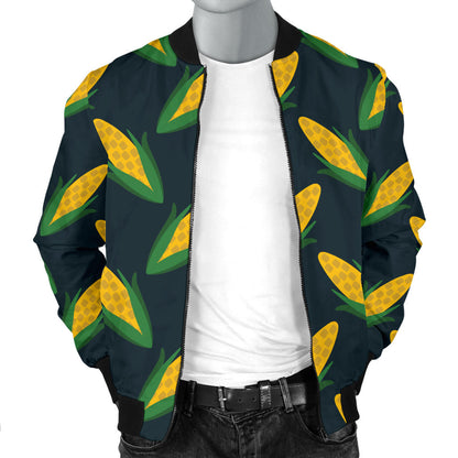 Corn Pattern Print Design 02 Men Bomber Jacket