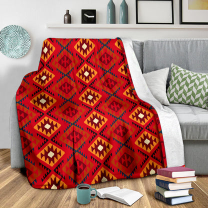 Aztec Pattern Print Design 06 Premium Blanket