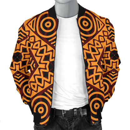 African Pattern Print Design 05 Men Bomber Jacket