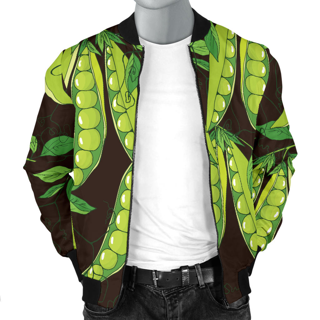 Peas Pattern Print Design A03 Men Bomber Jacket