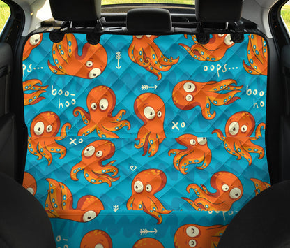 Octopus Pattern Print Design A02 Rear Dog Car Seat Cover Hammock