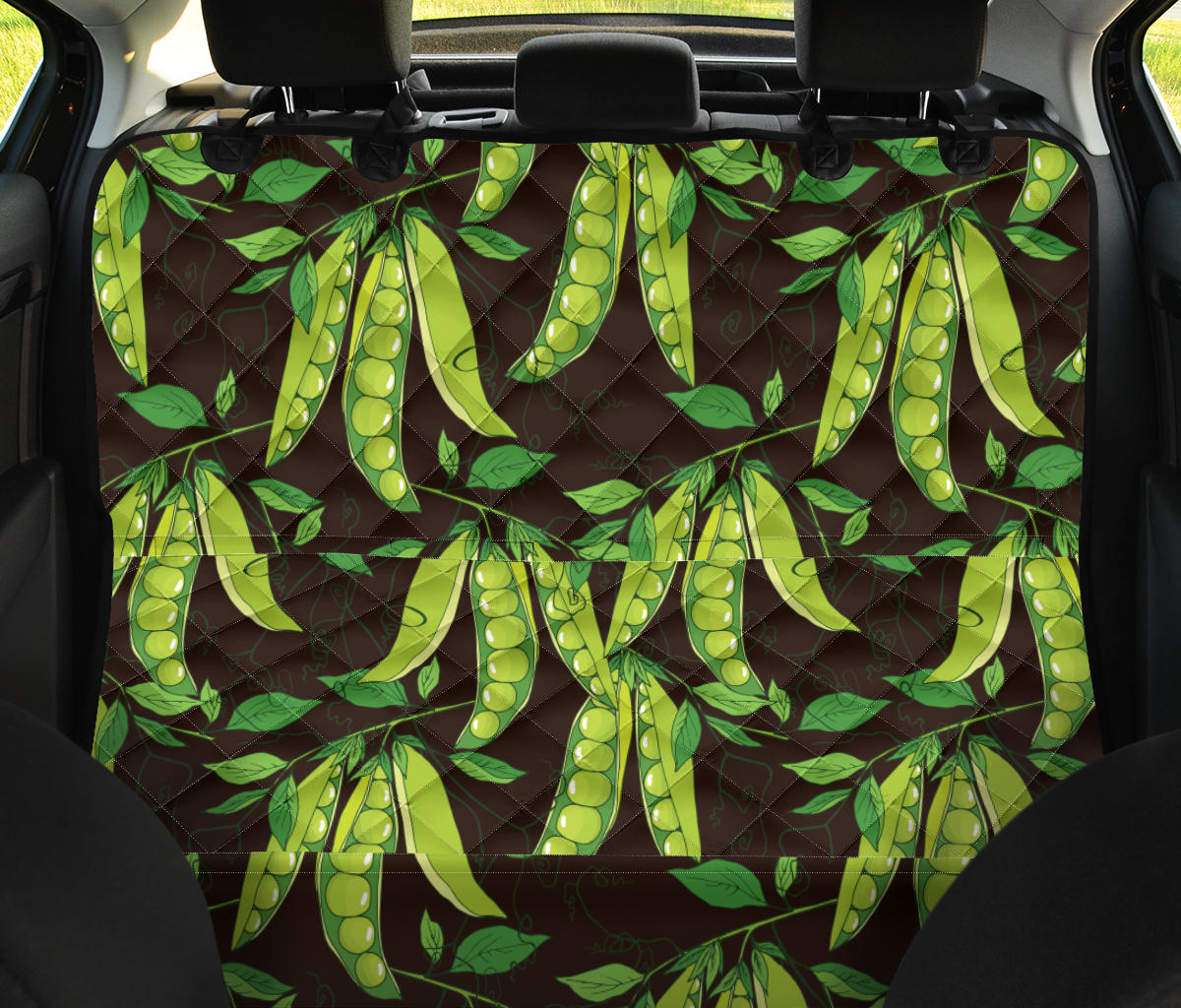 Peas Pattern Print Design A03 Rear Dog Car Seat Cover Hammock