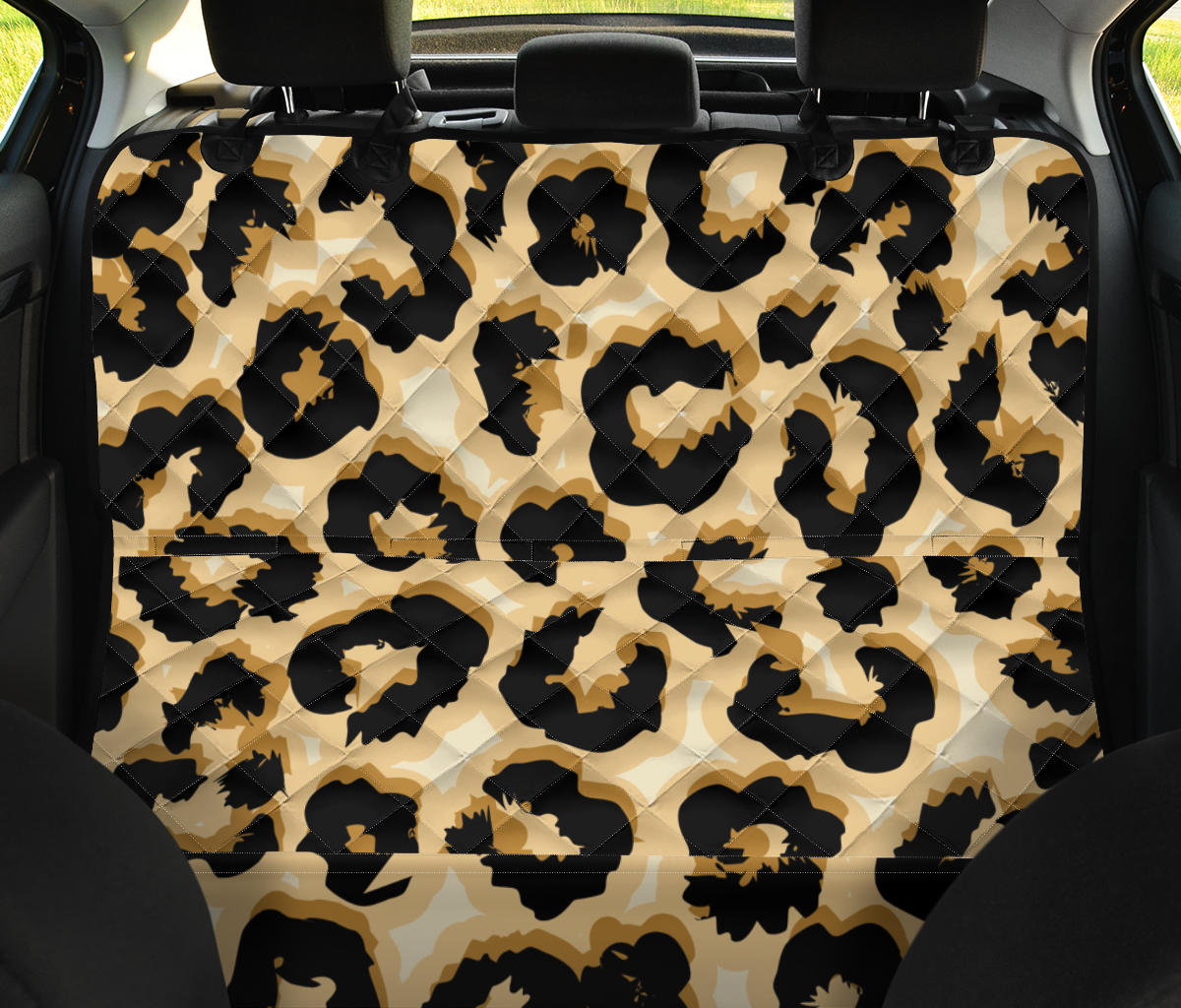 Jaguar Skin Pattern Print Design 02 Rear Dog Car Seat Cover Hammock