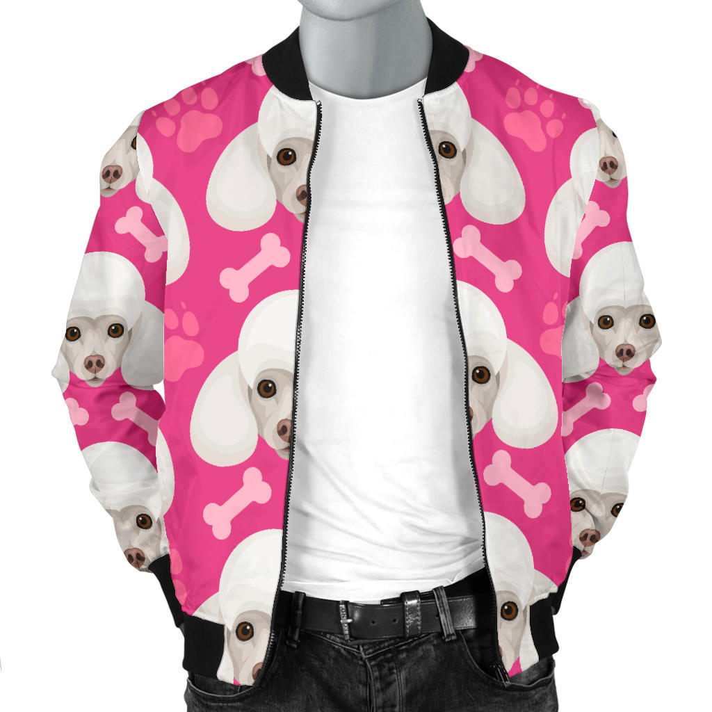 Poodle Pattern Print Design A04 Men Bomber Jacket