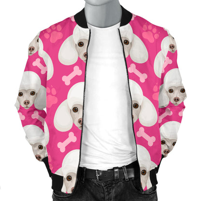 Poodle Pattern Print Design A04 Men Bomber Jacket