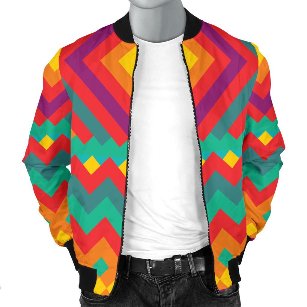 Mexican Pattern Print Design 04 Men Bomber Jacket