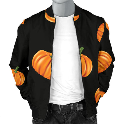Pumpkin Pattern Print Design A05 Men Bomber Jacket