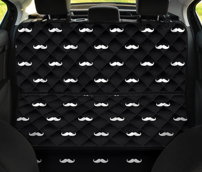 Mustache Pattern Print Design A04 Rear Dog Car Seat Cover Hammock