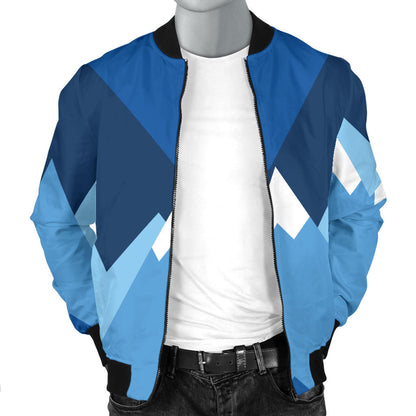 Mountain Pattern Print Design 04 Men Bomber Jacket