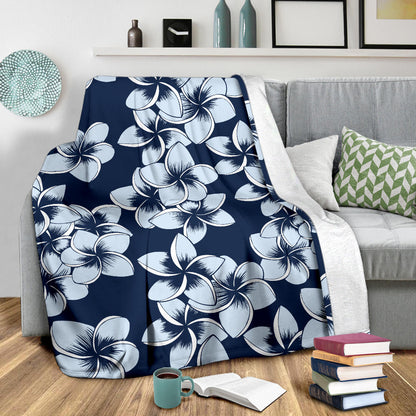 Plumeria Pattern Print Design A02 Premium Blanket