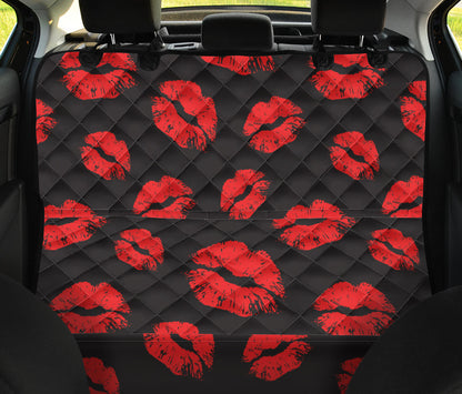 Lip Red Pattern Print Design 02 Rear Dog Car Seat Cover Hammock