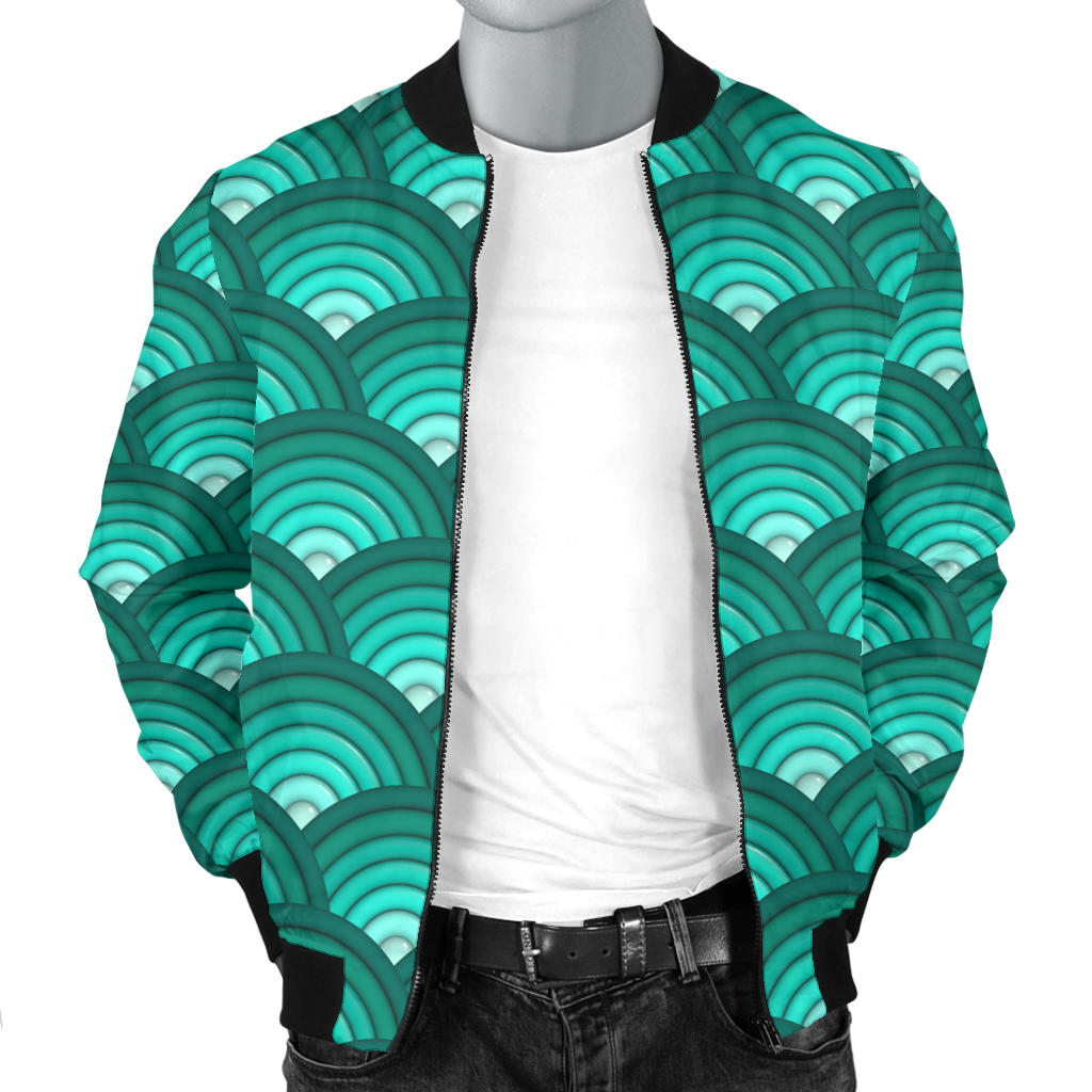 Scales Pattern Print Design 01 Men Bomber Jacket