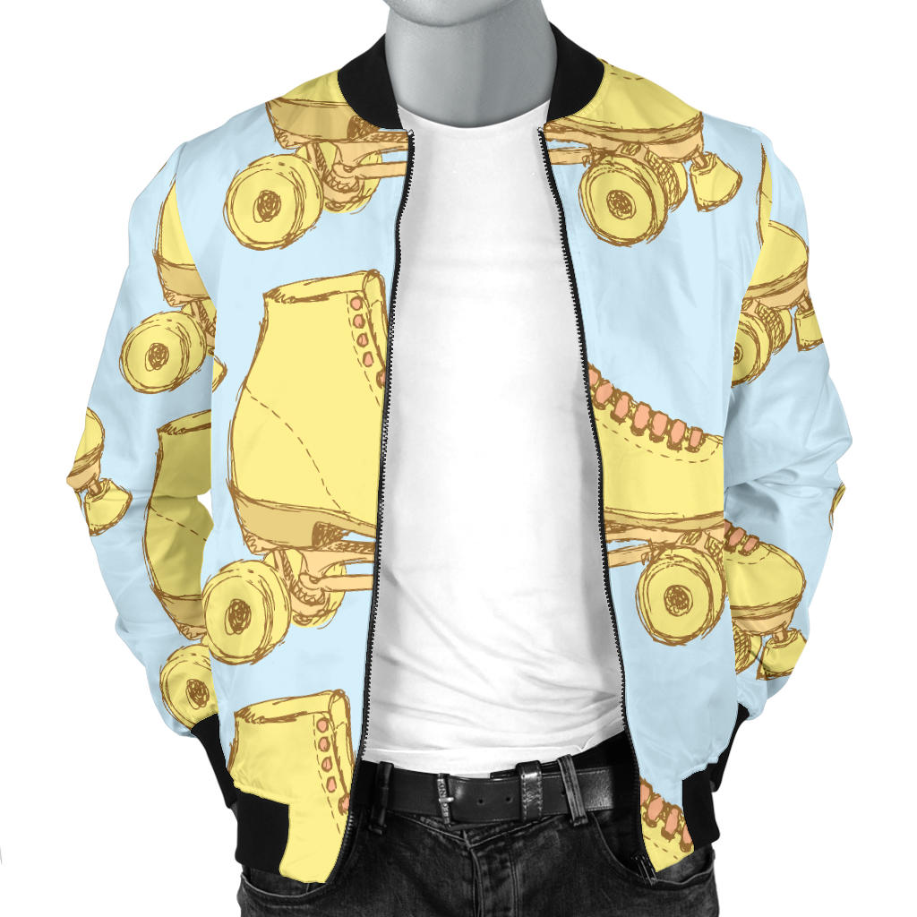 Roller skate Pattern Print Design A03 Men Bomber Jacket