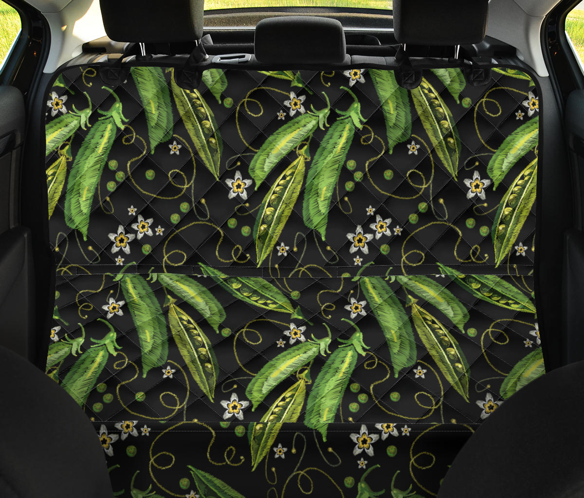 Peas Pattern Print Design A02 Rear Dog Car Seat Cover Hammock