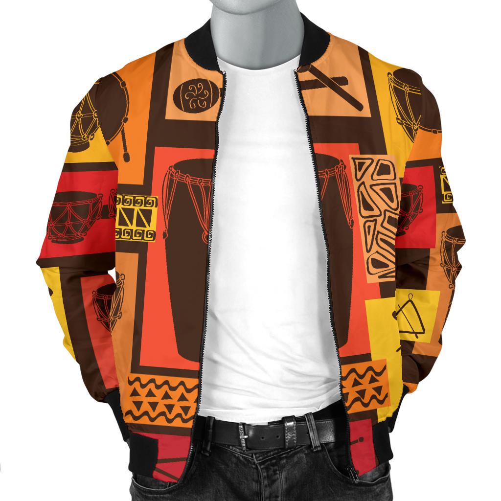 Percussion Pattern Print Design 02 Men Bomber Jacket