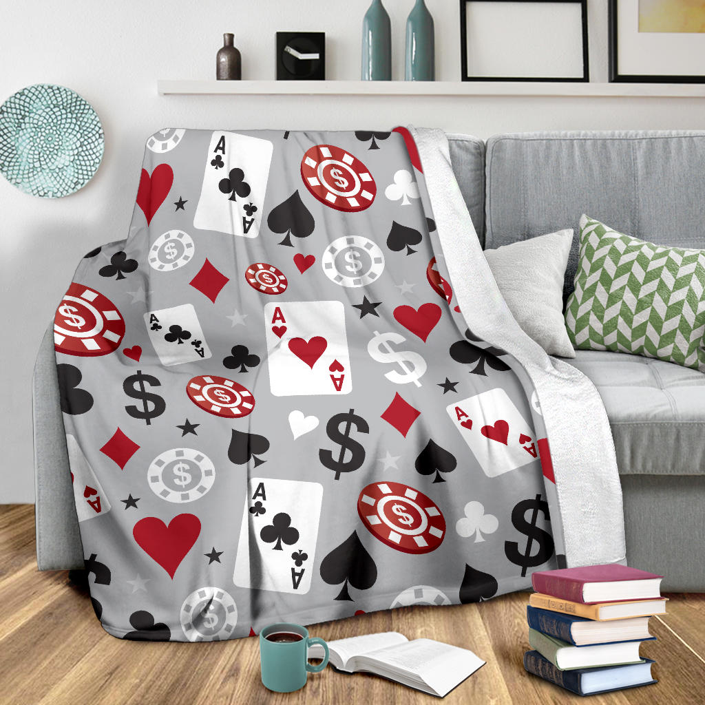 Casino Pattern Print Design 01 Premium Blanket