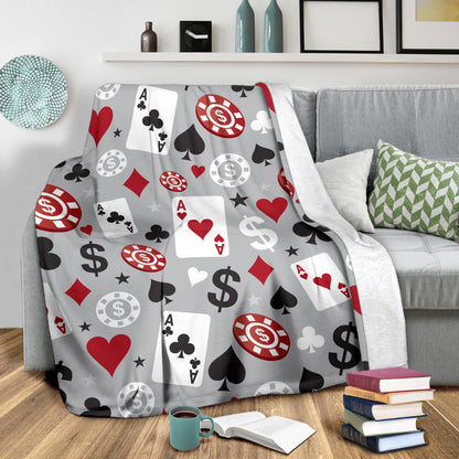 Casino Pattern Print Design 01 Premium Blanket