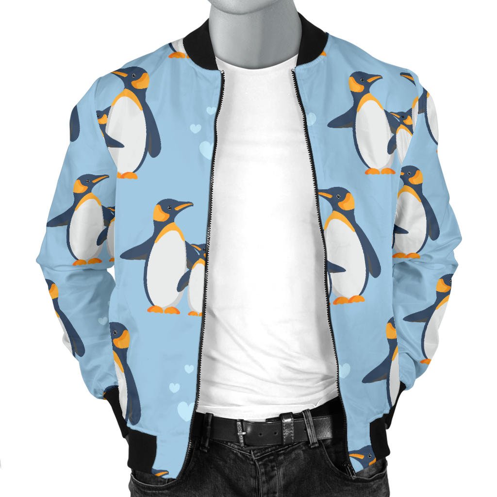 Penguin Pattern Print Design A04 Men Bomber Jacket