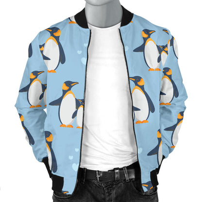 Penguin Pattern Print Design A04 Men Bomber Jacket