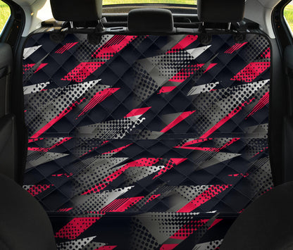 Racing Style Pattern Print Design A04 Rear Dog Car Seat Cover Hammock