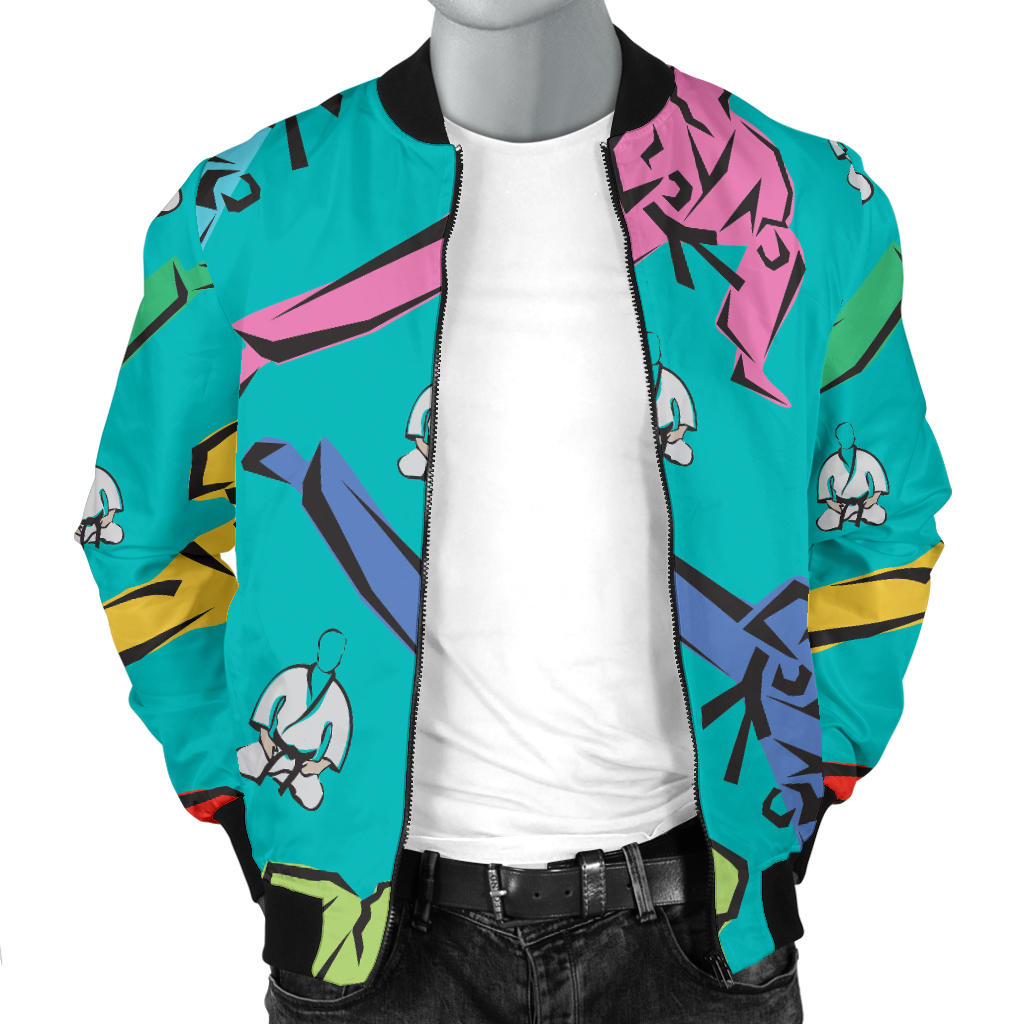 Judo Pattern Print Design 01 Men Bomber Jacket