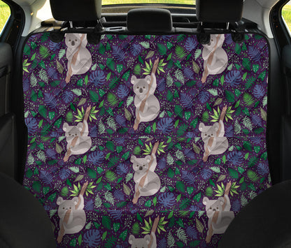 Koala Pattern Print Design 06 Rear Dog Car Seat Cover Hammock
