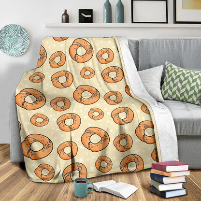 Bagel Pattern Print Design 03 Premium Blanket