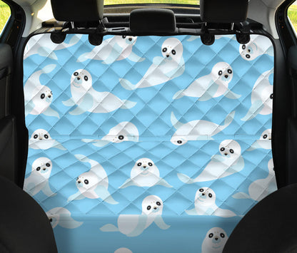 Sea Lion Cute Pattern Print Design 03 Rear Dog Car Seat Cover Hammock