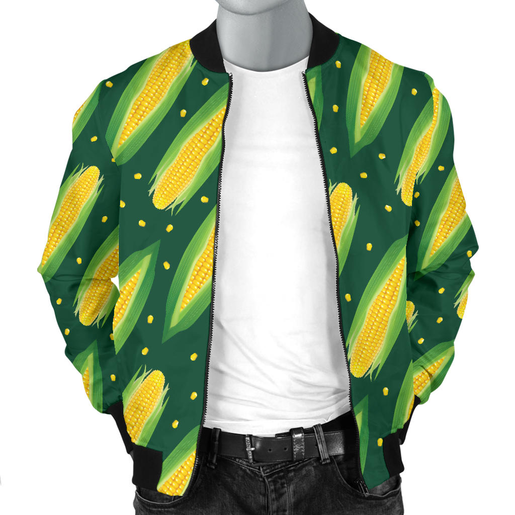 Corn Pattern Print Design 03 Men Bomber Jacket