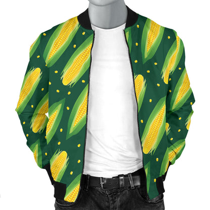Corn Pattern Print Design 03 Men Bomber Jacket