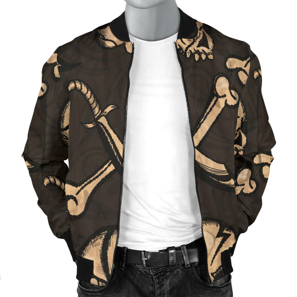 Pirate Pattern Print Design A03 Men Bomber Jacket
