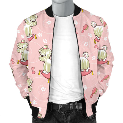 Bichons Frise Pattern Print Design 01 Men Bomber Jacket