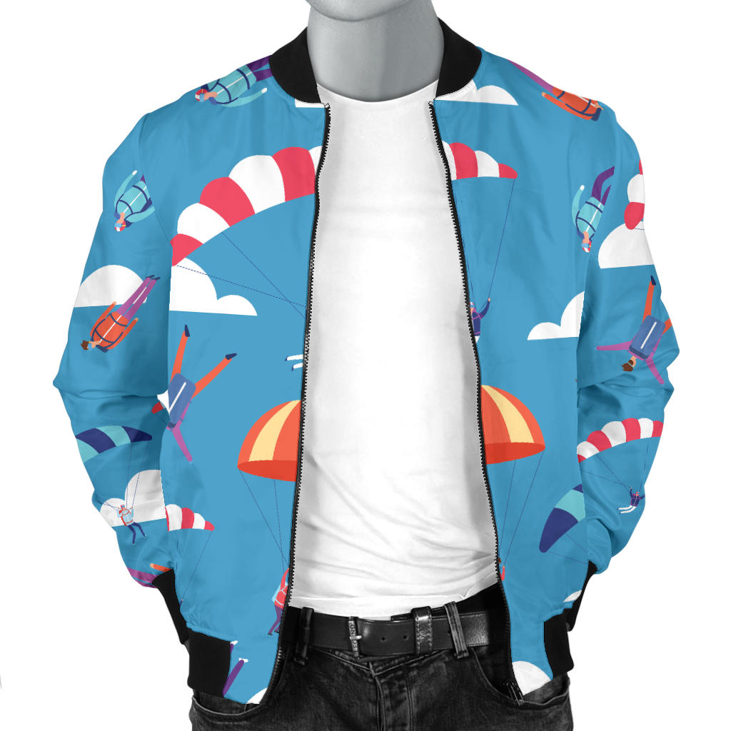 Skydiving Pattern Print Design 03 Men Bomber Jacket