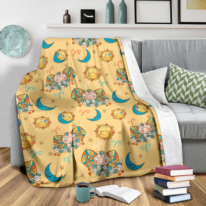 Aries Zodiac Pattern Print Design 03 Premium Blanket