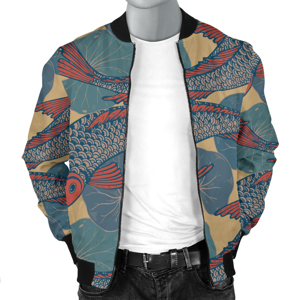 Pisces Pattern Print Design A01 Men Bomber Jacket