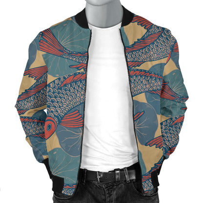 Pisces Pattern Print Design A01 Men Bomber Jacket