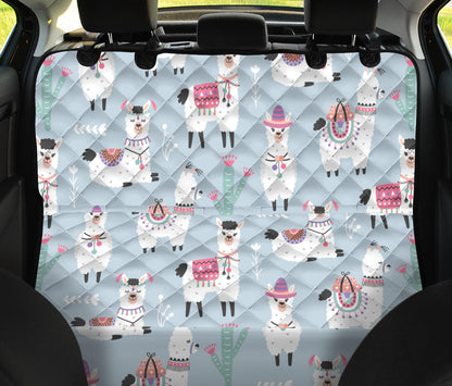Llama Pattern Print Design 04 Rear Dog Car Seat Cover Hammock
